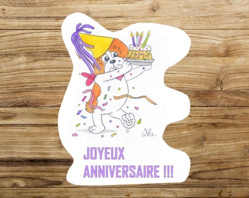 Carte d'anniversaire Le gâteau