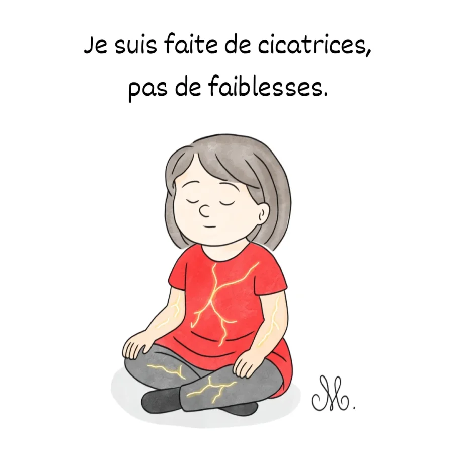 Je suis faite de cicatrices, pas de faiblesses