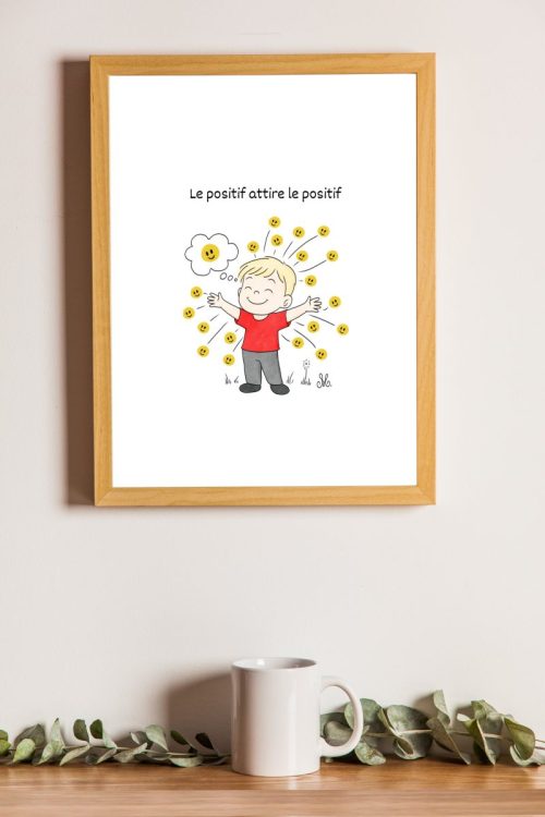 Affiche murale A4 Le positif attire le positif
